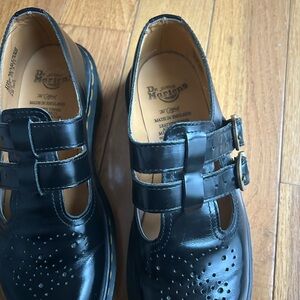 Dr. Martens Black Leather Buckle Shoes